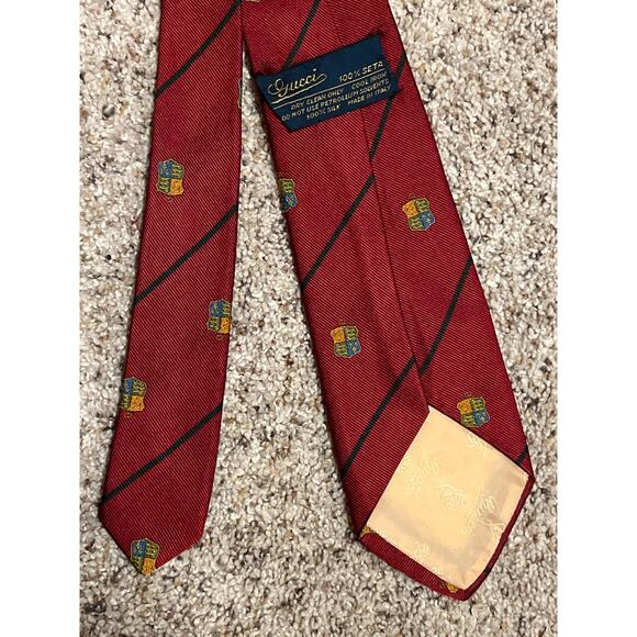 Vintage Gucci Neck Tie 100% Silk - Picture 4 of 5